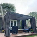Domi Patio Aluminum Louvered Pergola - Gray