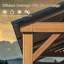 Gable Hardtop Gazebo - Wood-looking Frame