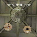 Aluminum Hardtop Gazebo Brown with Drainage Gutters