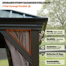 Galvanized Steel Hardtop Gazebo with Drainage Gutters