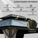 Galvanized Steel Hardtop Gazebo with Drainage Gutters