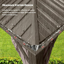 Galvanized Steel Hardtop Gazebo with Drainage Gutters