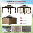 Galvanized Steel Hardtop Gazebo with Drainage Gutters