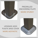 Galvanized Steel Hardtop Gazebo with Drainage Gutters