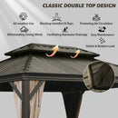 Galvanized Steel Hardtop Gazebo with Drainage Gutters