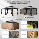 Galvanized Steel Hardtop Gazebo with Drainage Gutters