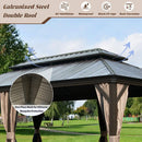 Galvanized Steel Hardtop Gazebo with Drainage Gutters