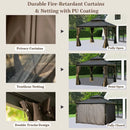 Galvanized Steel Hardtop Gazebo with Drainage Gutters