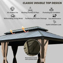 Galvanized Steel Hardtop Gazebo with Drainage Gutters