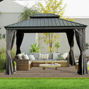 Galvanized Steel Hardtop Gazebo with Drainage Gutters
