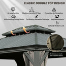 Galvanized Steel Hardtop Gazebo with Drainage Gutters
