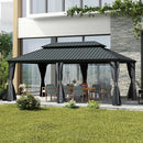Galvanized Steel Hardtop Gazebo with Drainage Gutters