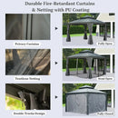 Galvanized Steel Hardtop Gazebo with Drainage Gutters