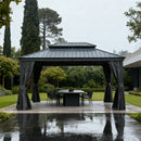 Galvanized Steel Hardtop Gazebo with Drainage Gutters
