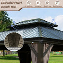 Galvanized Steel Hardtop Gazebo with Drainage Gutters