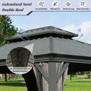 Galvanized Steel Hardtop Gazebo with Drainage Gutters
