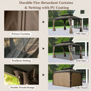 Galvanized Steel Hardtop Gazebo with Drainage Gutters