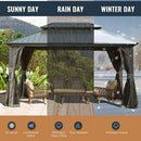Hardtop Gazebo Classic W/ Netting & Curtain