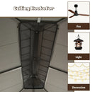 Galvanized Steel Hardtop Gazebo Dark Gray with Resin Roof & Gutters