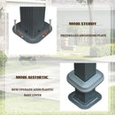Galvanized Steel Hardtop Gazebo Dark Gray with Resin Roof & Gutters