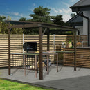 6.5' × 12' Hardtop Grill Gazebo Sloping Roof