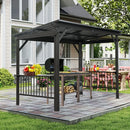 6.5' × 12' Hardtop Grill Gazebo Sloping Roof