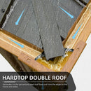Aluminum Hardtop Gazebo Wood-Looking with Drainage Gutters