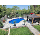 Aluminum Hardtop Gazebo Wood-Looking with Drainage Gutters