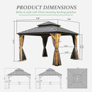 Wood Gazebo with Galvanized Steel Roof - Cedar Post