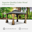 Wood Gazebo with Galvanized Steel Roof - Cedar Post