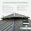 Wood Gazebo with Galvanized Steel Roof - Cedar Post