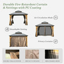 Wood Gazebo with Galvanized Steel Roof - Cedar Post