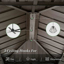Wood Gazebo with Galvanized Steel Roof - Cedar Post