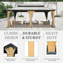 Wood Gazebo with Galvanized Steel Roof - Cedar Post