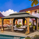 Wood Gazebo with Galvanized Steel Roof - Cedar Post