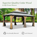 Wood Gazebo with Galvanized Steel Roof - Cedar Post