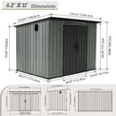 Outdoor Resin Storage Shed Sloping Roof