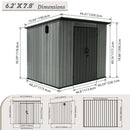Outdoor Resin Storage Shed Sloping Roof
