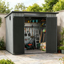 Outdoor Resin Storage Shed Sloping Roof