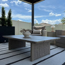 PURPLE LEAF Sanori Classical with Table Beige Patio Conversation Set with Cushions for Poolside