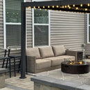 PURPLE LEAF Sanori Classical without Table Beige Patio Conversation Set with Cushions for Deck