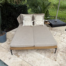 PURPLE LEAF Sicilia Classical Modular Outdoor Sectional with Oatmeal Greige Cushions Flexible Layout for Commercial Spaces