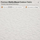PURPLE LEAF Griffin Classical Patio Conversation Set White with Cushion Pillows Ottoman and Premium Leather for Backyard Outdoor Living