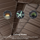PURPLE LEAF Outdoor Metal Carport Gazebo Bronze Steel Roof Aluminum Frame Shelter for Parking