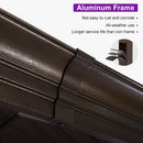 PURPLE LEAF Outdoor Hardtop Gazebo for Patio Bronze Aluminum Frame Pavilion with Navy-Blue Curtain and String Lights-milky