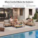 PURPLE LEAF Sicilia U-Shaped Modular Outdoor Sectional with Sunbrella Taupe Cushions Flexible Layout for Luxury Resort-Style Patio