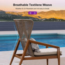 PURPLE LEAF Sicilia Classical Modular Outdoor Sectional with Oatmeal Greige Cushions Flexible Layout for Commercial Spaces