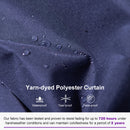 PURPLE LEAF Outdoor Hardtop Gazebo for Patio Bronze Aluminum Frame Pavilion with Navy-Blue Curtain and String Lights-milky