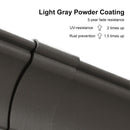 PURPLE LEAF Patio Gazebo for Pool Light Grey Hardtop Galvanized Steel Roof with String Lights-milky