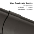 PURPLE LEAF Light Grey Metal Carport with Galvanized Steel Roof Heavy Duty Permanent Outdoor Car Shelter